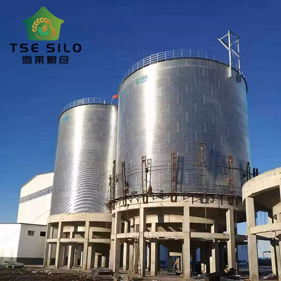 Silo de fondo plano para granos con caliente